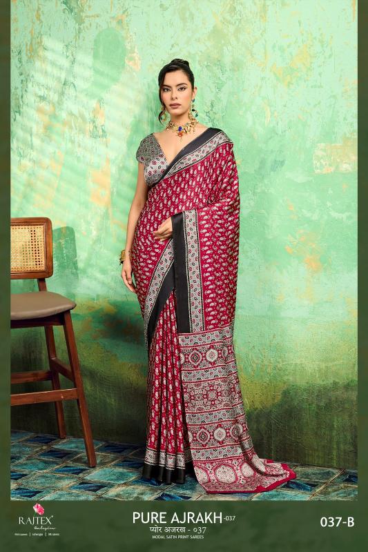 Rajtex Pure Ajrakh 037 Cheap saree wholesaler in Hyderabad